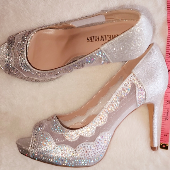 Sz 8 Beautiful Sparkling Heels - Picture 7 of 9
